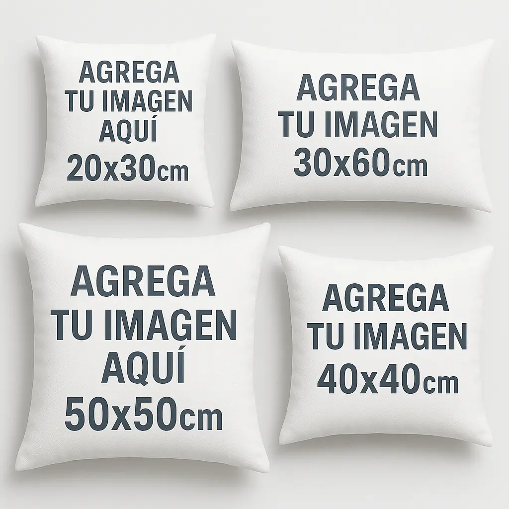 Almohada personalizable distintas medidas